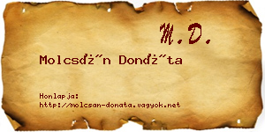 Molcsán Donáta névjegykártya